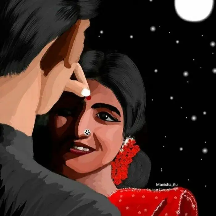 stylish cartoon couple dp